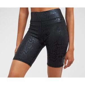 New ~ TEREZ ~ Snakeskin Foil Up Lift Bike Shorts Size S